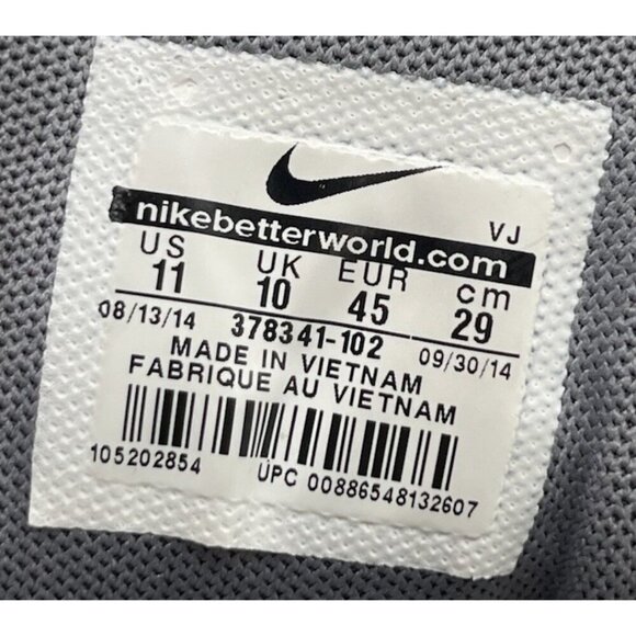 Nike Mens Size 11 Shox NZ Leather 378341-102 White Cool Grey Running Shoes main image 5